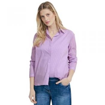 Cecil Damen Bluse mit langen Ärmeln Lila