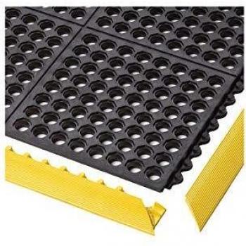 Caillebotis Antifatigue Modulaire Nitrile 91cm x 91cm Noir