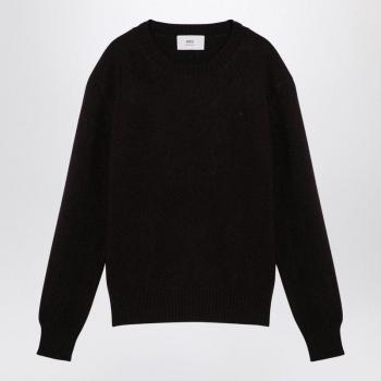 Pull Cachemire AMI Paris Brun Logo Âme – L
