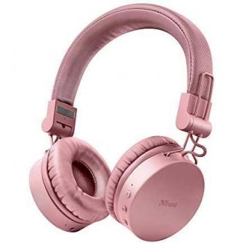 Auriculares Diadema Bluetooth Trust Tones Rosa