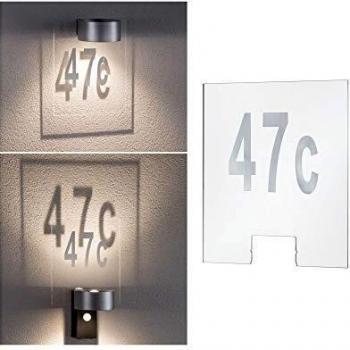 Paulmann Outdoor Hausnummer Transparent Kunststoff