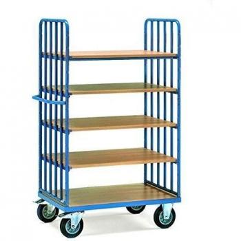Fetra Transportgeräte mtpif353 F 503 Wagen mit Tablett, 2 Seitenteile mit Gitter Design, 5 Etagen