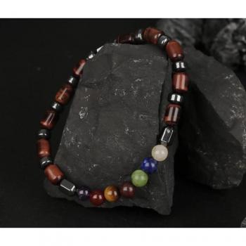 Bratara Ochi di Tigre Chakra: Ametista, Granato, Agata, Lapis