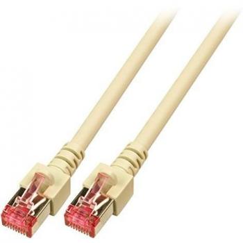 EFB RJ45 Patchkabel S/FTP Cat.6 LSZH 0.15m GRAU reines Kupfer Laengenaufdruck auf Knickschutztuelle patentiert