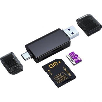 DM 5-in-1 Card Reader for SD/TF with USB and Micro USB