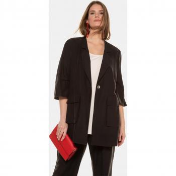 Giacca blu maniche a 3/4 Ulla Popken