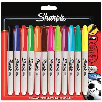 Sharpie Mini‑Marker – 12er Pack, feiner Tip – farblich getrennt