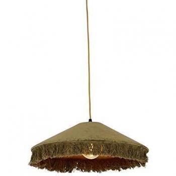 Lampe suspendue rétro velours vert