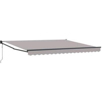 VidaXL Auvent Rétractable Gris Clair 400×300 cm Tissu