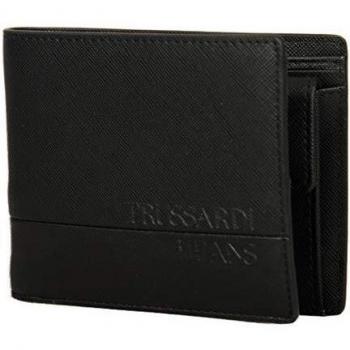 Trussardi Matte Finish Leather Wallet – Men – CM 11.5 x 9.5