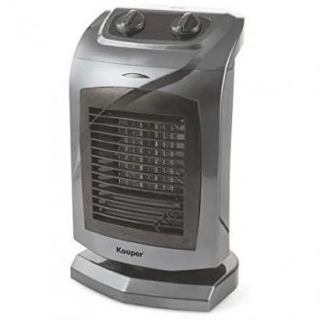 Termoventilatore ceramico compatto con selettore di potenza 1500W grigio