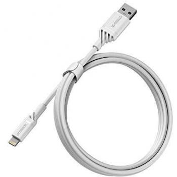 OtterBox Nylon Braided USB A to Lightning Reinforced Charging Cable, White