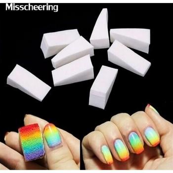 8pcs White Triangle Sponges for Nail Art