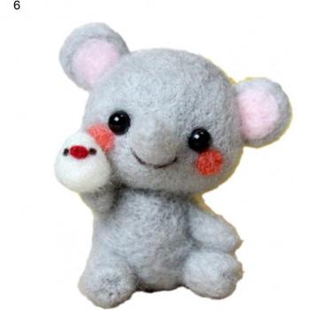 Set de Creación de Muñequitos en Figuras de Animales, Material Lanas Falsas, Para Pequeños Artesanos, 1 Kit