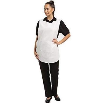 Polycotton Chef Tabard B040 – White, One Size, Pocketed