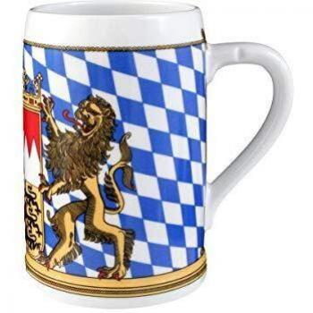 Seltmann Weiden Bierglas Bayern Bierkrug ohne Deckel 0,75 l, Porzellan, Krug Bayern mehrfarbig