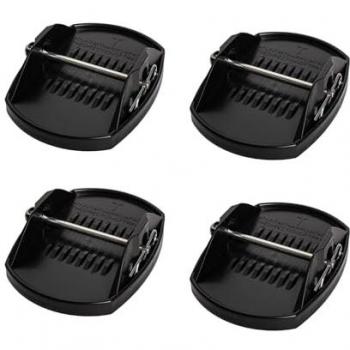 Black Heavy Duty Caravan Corner Steady Feet Jack Pads Set of 4