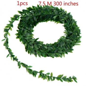 7.5M Green Leaf Artificial Vine for DIY Projects