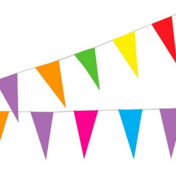 Bunte Party Wimpel 10 m