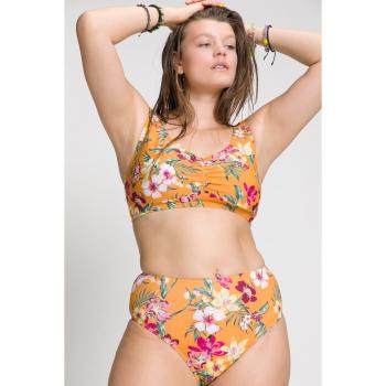 Bikini Slip für große Größen, Damen, orange, Größe: 44, Elasthan/Synthetische Fasern