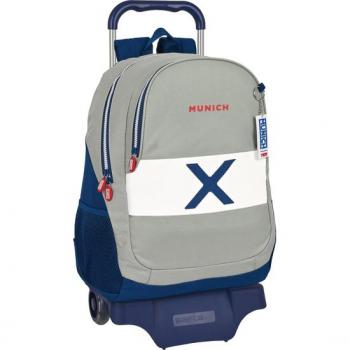 Rollenrucksack für Schule „Munich College“ Grau – 32 × 44 × 16 cm