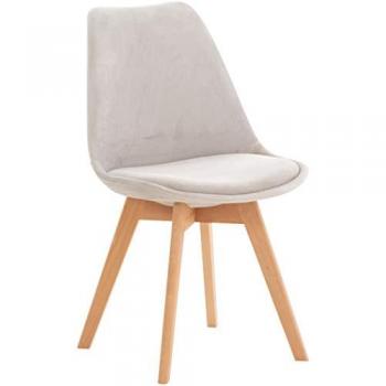 Silla Linares Estilo Nórdico con Terciopelo Gris