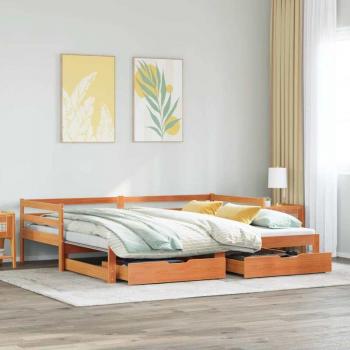 Sofá cama nido con cajones de pino 80x200 cm