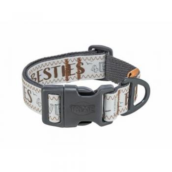 TRIXIE Hunde-Halsband, extra breites Design, grau