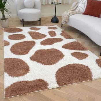 Unisex Moodi Pebble Shaggy Rug – Terracotta, 200 cm × 290 cm (Female)
