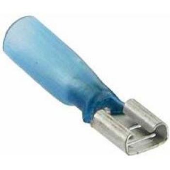Connecteur pour câble électrique femelle thermorétractable bleu