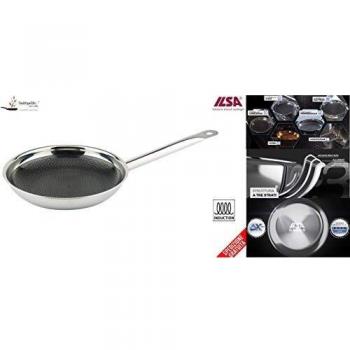 ILSA Padella Professionale in Acciaio Inox 36 cm Triplo Strato Antiaderente