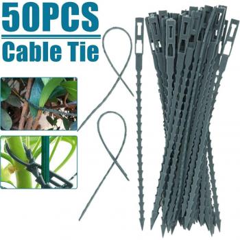 50pcs Adjustable Lashing Belt Ties for Garden 17/13.5CM