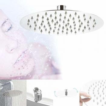 Edelstahl Regenbrunnen – Wiltec 20 cm Duschkopf Rainshower