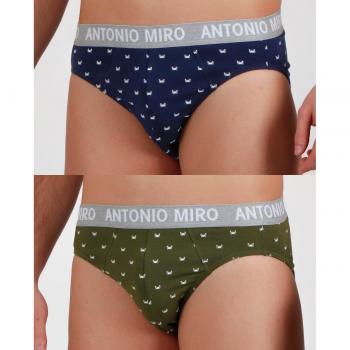 Slips de Hombre Antonio Miro Pack 2 Cangrejos Verde y Azul