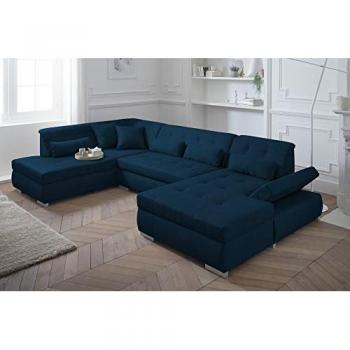 Lisa Design XXL Ecksofa Vermont in Blau