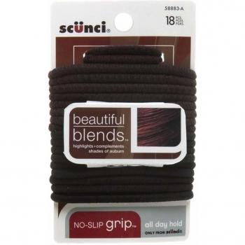 Scunci SilkTouch Hair Elastics, Dual Color