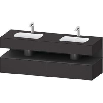 Duravit Qatego Konsolenunterbau Waschbecken – 1600 × 550 × 600 mm, Graphit Matt