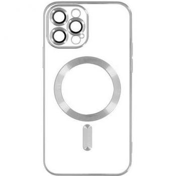 Fodera Magsafe Silicona per iPhone 13 Pro Max – Protezione Foto con Bordo Argento