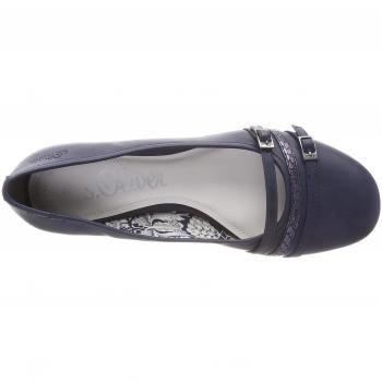 S.Oliver Damen Geschlossene Ballerinas, Blau, 40 EU