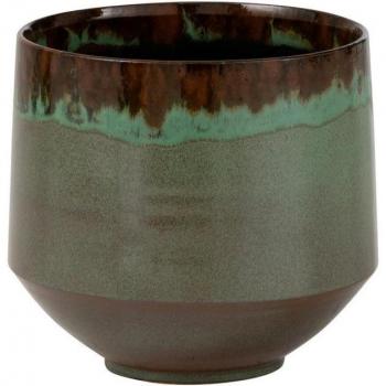 Ceramique Cache‑Pot Vert Aline 21 cm