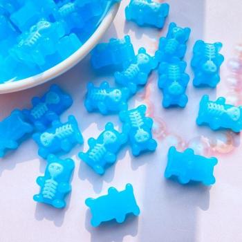20Pcs Flat Back Mini Bear Resin Cabochons for DIY