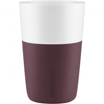 Eva Solo 501060 Burdeos, Blanco Set de Vaso y Taza Latte-Macchiato