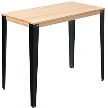 Mesa Alta de Estilo Nórdico Lunds 80x160x110cm Negra