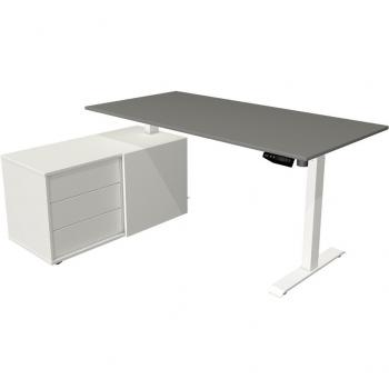 Bureau de Rangement à Hauteur Variable Move 1 – Blanc & Gris