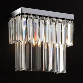 Aplique moderno Amadeus cromo 2 luces E14 con estrás