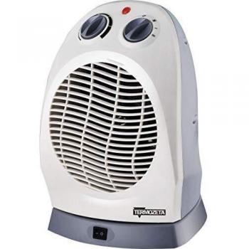 Termozeta TZR16N Termoventilatore oscillante con termostato regolabile, 2 Potenze 1000W-2000W, Bianco, Maniglia posteriore