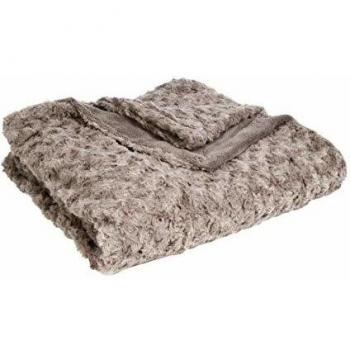 Plaid bouclée tortora 120 x 160 cm in pelliccia