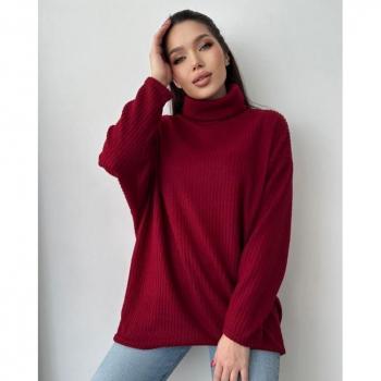 Green Long ISSA Plus High Neck Sweater