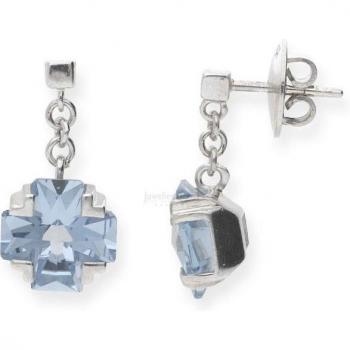 JOOP! Silberne Ohrringe mit blauem Zirkonia