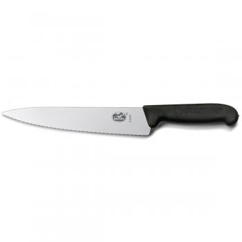 Victorinox Fibrox Tranchiermesser, 31.5 cm lang, Wellenschliff